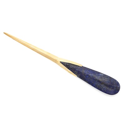 Lot 1576 - Gold and Lapis Lazuli Letter Opener