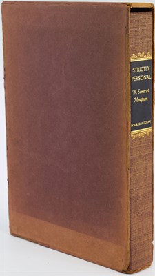 Lot 101 - MAUGHAM, SOMERSET Strictly Personal. New York:...