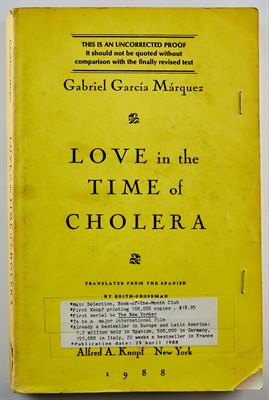 Lot 100 - MARQUEZ, GABRIEL GARCIA Love in the Time of...