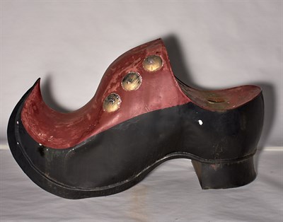 Lot 242 - Painted Metal Shoe Trade Sign with Mounting...