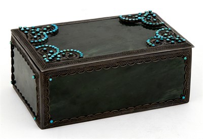 Lot 211 - Continental Turquoise-Set Silver-Mounted...