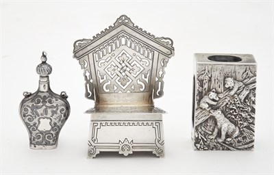 Lot 202 - Group of Three Russian Silver Articles Various...