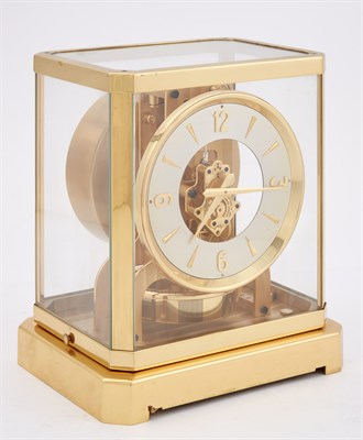 Lot 490 - Jaeger-LeCoultre Brass Atmos Clock Height 9...