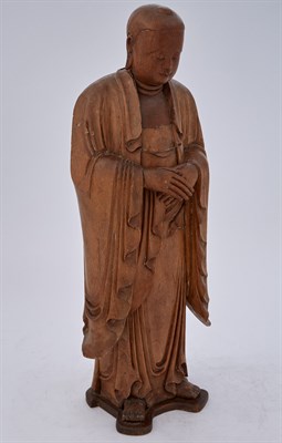Lot 177 - Japanese Wood Figure of Buddha Height 24 3/8...