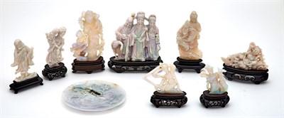 Lot 167 - Group of Nine Chinese Opal Carvings 20th...