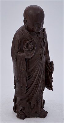 Lot 168 - Chinese Lacquered Wood Figure of a Priest...