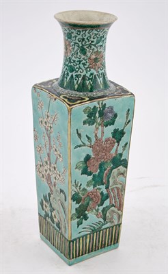 Lot 169 - Chinese Famille Verte Porcelain Square Section...