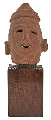 Lot 11 - Japanese Jomon Style Pottery Head The face...