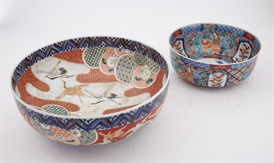 Lot 227 - Two Japanese Imari Palette Porcelain Bowls...