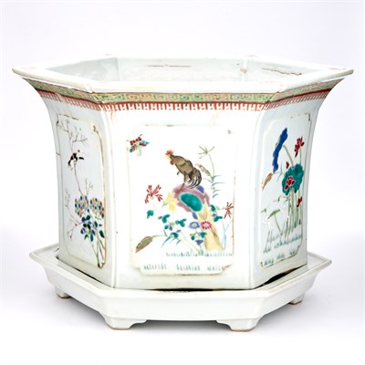 Lot 145 - Chinese Enameled Porcelain Jardiniere and...