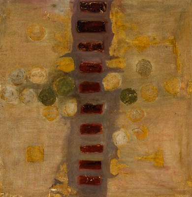 Lot 2092 - Jivan Adalja Indian, b. 1931 The Yellow Wall,...
