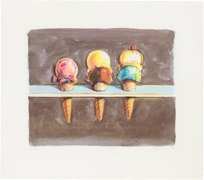 Lot 236 - Wayne Thiebaud (b. 1920) FIVE FLAVORS Color...