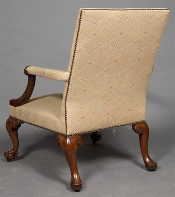 Lot 395 - George II Walnut Open Armchair by Giles...