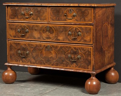 Lot 208 - William and Mary Oyster-Veneered Walnut Chest...