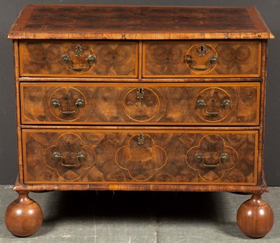 Lot 208 - William and Mary Oyster-Veneered Walnut Chest...