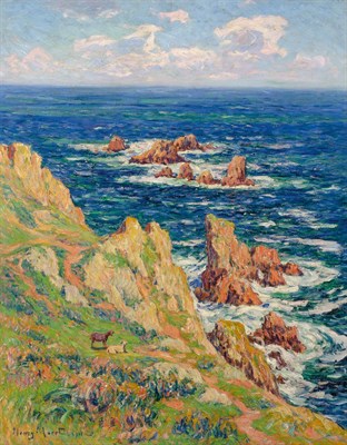 Lot 1008 - Henry Moret French, 1856-1913 Rochers de...