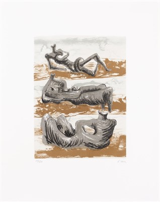 Lot 137 - Henry Moore THREE RECLINING FIGURES (C. 420)...