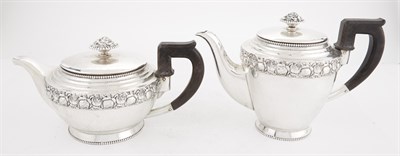 Lot 379 - German 800 Silver and Wood Handled Coffee and...