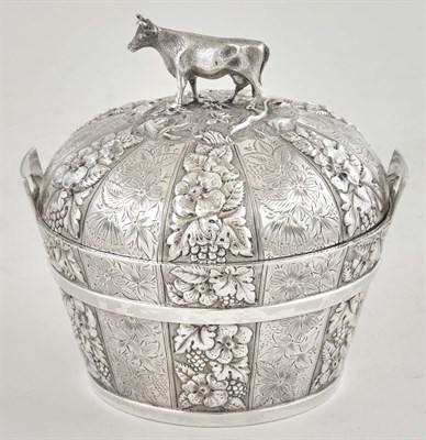 Lot 306 - American Sterling Silver Covered Butter Tub...