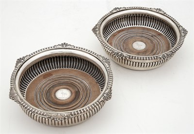 Lot 292 - Pair of George III Sterling Silver Wine...