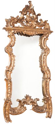 Lot 1084 - Italian Rococo Style Giltwood Mirror Height 42...