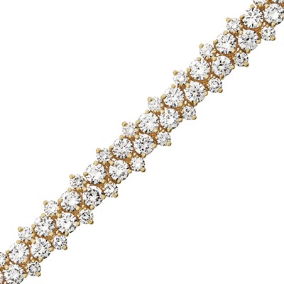 Lot 364 - Gold and Diamond Bracelet