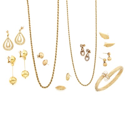 Lot 1500 - Group of Gold Jewelry