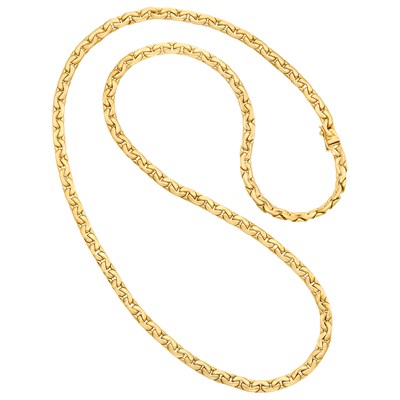 Lot 262 - Long Gold Link Necklace