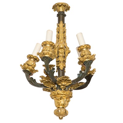 Lot 415 - Napoleon III Style Gilt and Patinated Bronze...