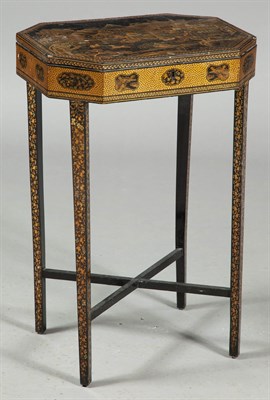 Lot 334 - Chinese Export Black Lacquer and Parcel-Gilt...