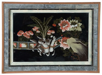 Lot 342 - Set of Four Chinese Reverse Paintings on Glass...