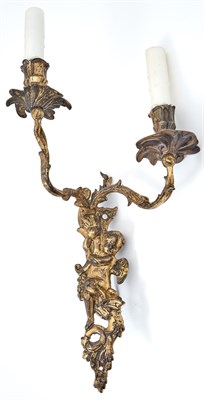 Lot 196 - Louis XV Gilt-Bronze Two-Branch Wall Light...