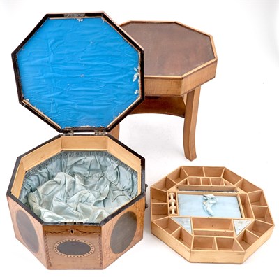 Lot 351 - George III Satinwood and Harewood Marquetry...