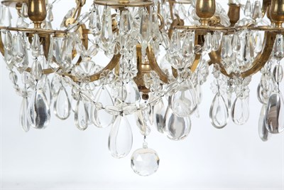 Lot 459 - Louis XV Style Gilt-Metal and Cut-Glass...