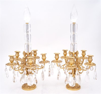 Lot 350 - Pair of Louis XVI Style Gilt-Bronze and Rock...