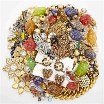 Lot 1698 - Group of Costume Jewelry, Yves Saint Laurent, and Costume Jewelry and Imitation Pearls
