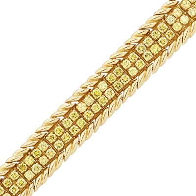 Lot 413 - Gold and Colored Diamond Bracelet, Verdura, France