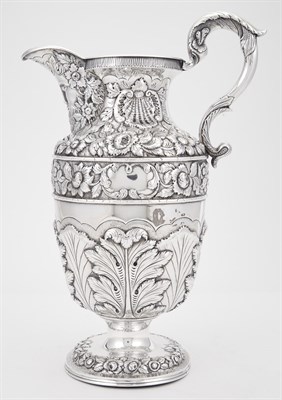 Lot 317 - Early Samuel Kirk Silver Ewer Baltimore,...