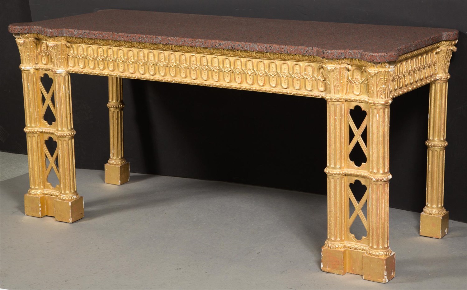 Lot 258 - George III Style Giltwood Side Table The...