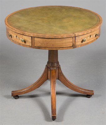Lot 243 - George III Inlaid Mahogany Drum Table Late...