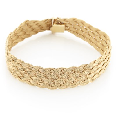 Lot 1130 - Gold Woven Choker Necklace