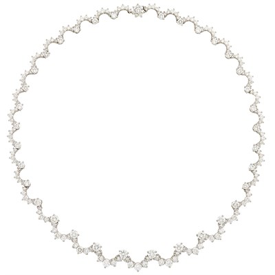 Lot 405 - Platinum and Diamond Necklace