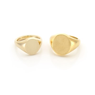 Lot 1556 - Two Gold Seal Rings