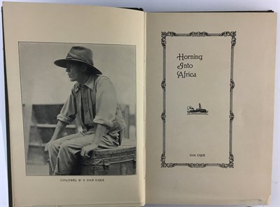Lot 244 - VAN DYKE, W. S. Horning into Africa. [Los...