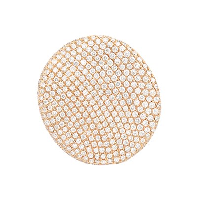 Lot 653 - Rose Gold and Diamond Ring, Gavello