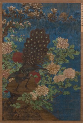 Lot 192 - Chinese School Late Ming Dynasty Peacock amid...