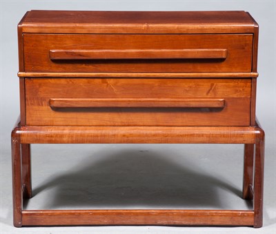 Lot 405 - Art Moderne Mahogany Chest on Stand 1940s...