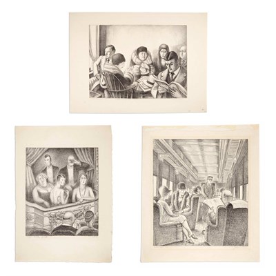 Lot 387 - Julius Bloch (1888-1966) DOCTOR'S WAITING ROOM;...