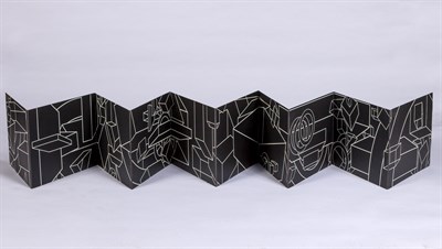 Lot 3 - Al Held MARK'S MAZE Ten-paneled, two sided,...