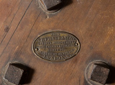 Lot 282 - Victorian Oak Library Table by T. H. Filmer...